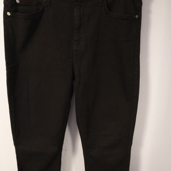 7 for All Mankind, high rise, true black , skinny jeans, size 32 - Picture 4 of 6